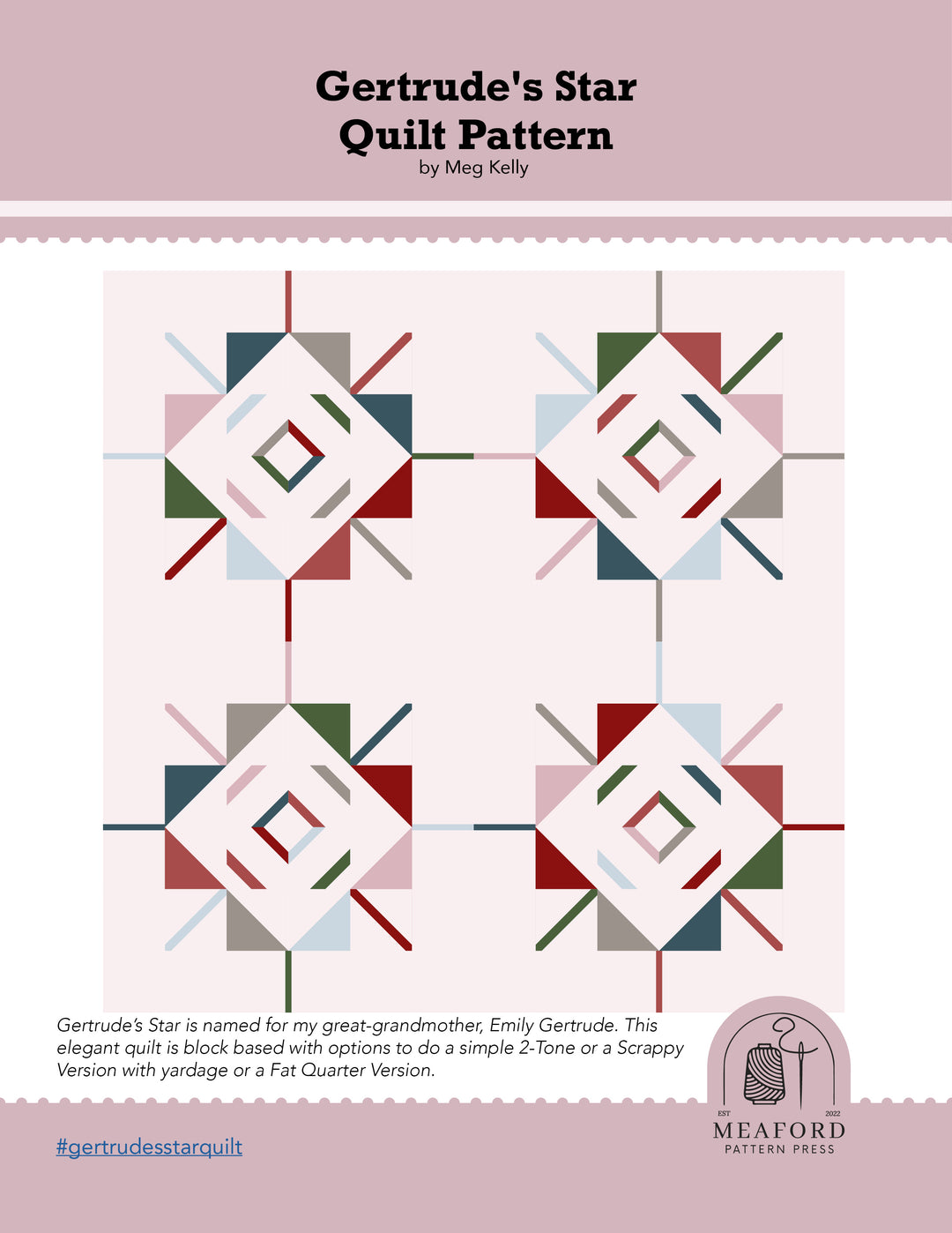 Traditional Patchwork Star Quilt Pattern