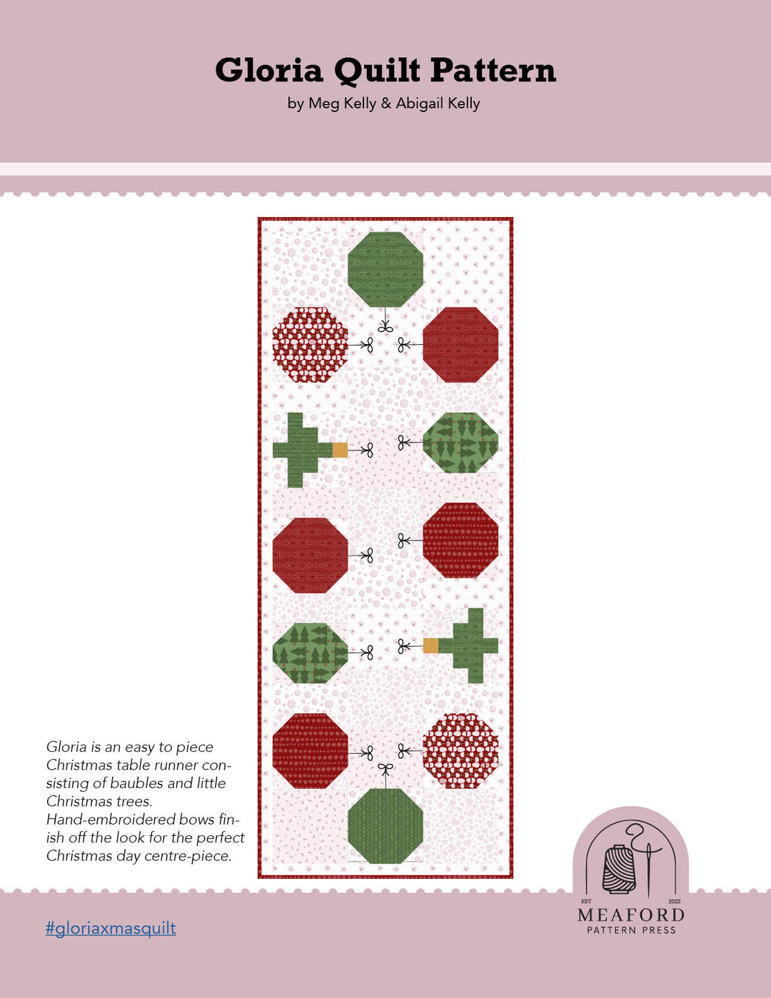 Gloria Christmas Table Runner Quilt Pattern