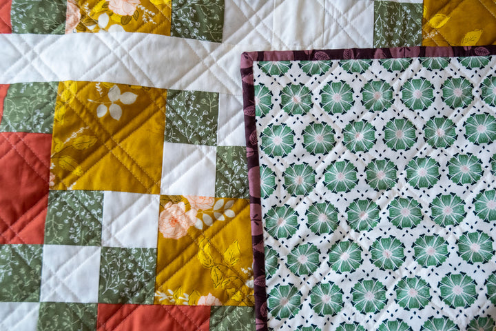 Laura's 4-Patch Quilt Pattern Rose Garden Baby