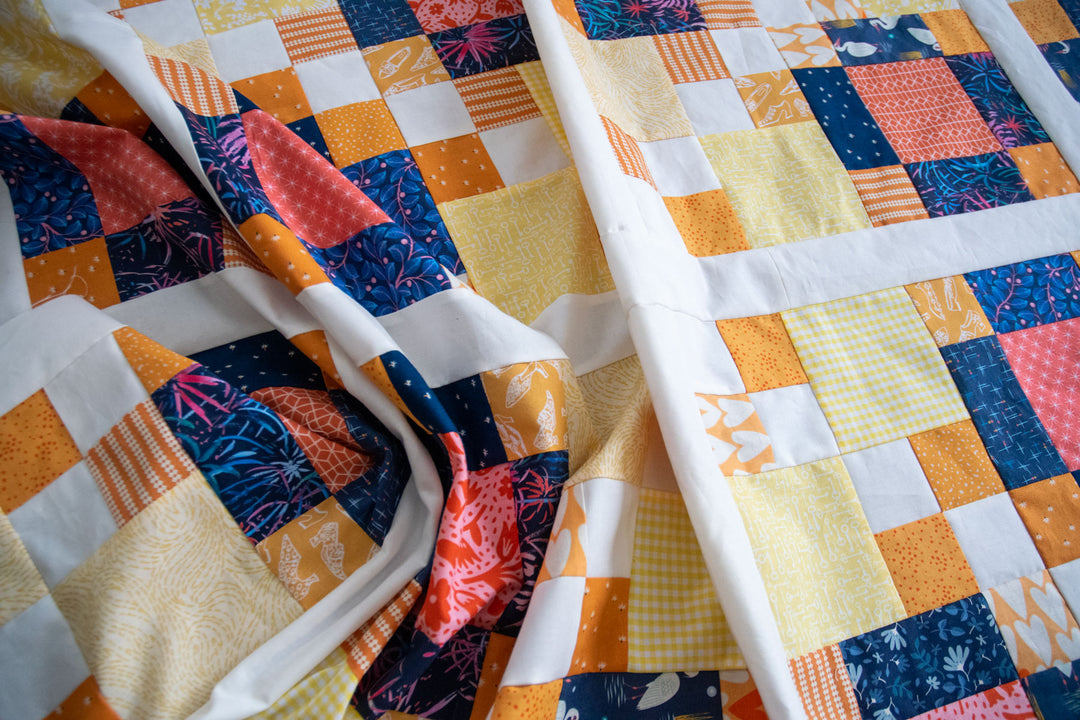 Laura's 4-Patch Scrappy Happy Quilt