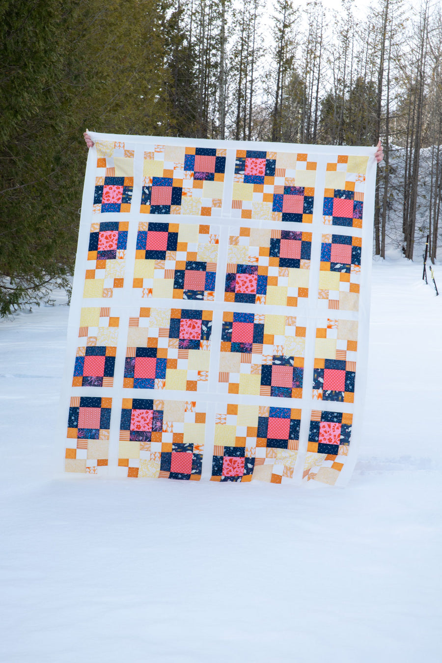 Laura's 4-Patch Scrappy Happy Quilt